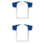 Athletic Knit A1375-207 Apparel Short Sleeve Shirt - White/Royal - Full