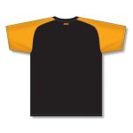 Athletic Knit A1375-212 Apparel Short Sleeve Shirt - Black/Gold - Rear