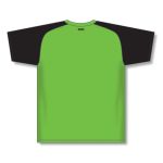 Athletic Knit A1375-269 Apparel Short Sleeve Shirt - Lime Green/Black - Rear