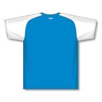 Athletic Knit A1375-289 Apparel Short Sleeve Shirt - Pro Blue/White - Rear