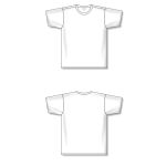 Athletic Knit A1800-000 Apparel Short Sleeve Shirt - White - Full