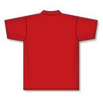 Athletic Knit A1810-005 Apparel Polo Shirt - Red - Rear