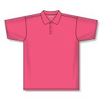Athletic Knit A1810-014 Apparel Polo Shirt - Pink - Front