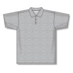 Athletic Knit A1810-020 Apparel Polo Shirt - Heather Grey - Front