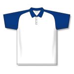 Athletic Knit A1815-207 Apparel Polo Shirt - White/Royal - Front