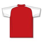 Athletic Knit A1815-208 Apparel Polo Shirt - Red/White - Rear