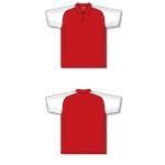 Athletic Knit A1815-208 Apparel Polo Shirt - Red/White - Full