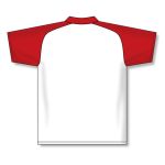 Athletic Knit A1815-209 Apparel Polo Shirt - White/Red - Rear