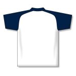 Athletic Knit A1815-217 Apparel Polo Shirt - White/Navy - Rear