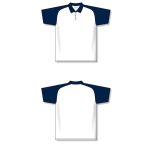 Athletic Knit A1815-217 Apparel Polo Shirt - White/Navy - Full