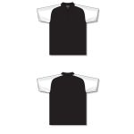 Athletic Knit A1815-221 Apparel Polo Shirt - Black/White - Full