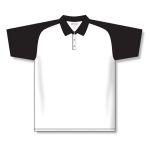 Athletic Knit A1815-222 Apparel Polo Shirt - White/Black - Front