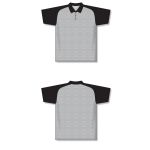 Athletic Knit A1815-920 Apparel Polo Shirt - Heather Grey/Black - Full