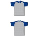 Athletic Knit A1815-922 Apparel Polo Shirt - Heather Grey/Royal - Full