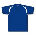 Athletic Knit A1820-206 Apparel Polo Shirt - Royal/White - Front