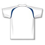 Athletic Knit A1820-207 Apparel Polo Shirt - White/Royal - Rear