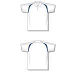 Athletic Knit A1820-207 Apparel Polo Shirt - White/Royal - Full