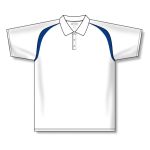Athletic Knit A1820-207 Apparel Polo Shirt - White/Royal - Front