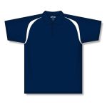 Athletic Knit A1820-216 Apparel Polo Shirt - Navy/White - Front
