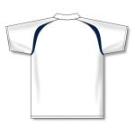 Athletic Knit A1820-217 Apparel Polo Shirt - White/Navy - Rear