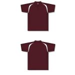 Athletic Knit A1820-233 Apparel Polo Shirt - Maroon/White - Full