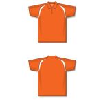 Athletic Knit A1820-238 Apparel Polo Shirt - Orange/White - Full