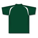 Athletic Knit A1820-260 Apparel Polo Shirt - Dark Green/White - Rear