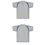 Athletic Knit A1820-922 Apparel Polo Shirt - Heather Grey/Royal - Full