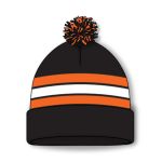 Athletic Knit A1830-223 Hockey Toque - Black/Orange/White - Rear