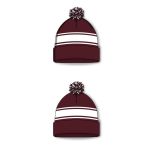 Athletic Knit A1830-233 Hockey Toque - Maroon/White - Full