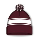 Athletic Knit A1830-233 Hockey Toque - Maroon/White - Front