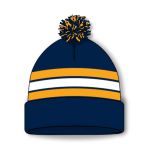 Athletic Knit A1830-460 Hockey Toque - Navy/Gold/White - Rear