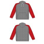 Athletic Knit A1840-933 Apparel Sweatshirt - Heather Charcoal/Red - Full