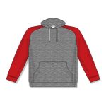 Athletic Knit A1840-933 Apparel Sweatshirt - Heather Charcoal/Red - Front
