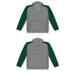 Athletic Knit A1840-934 Apparel Sweatshirt - Heather Charcoal/Dark Green - Full