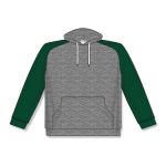 Athletic Knit A1840-934 Apparel Sweatshirt - Heather Charcoal/Dark Green - Front