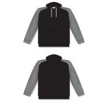 Athletic Knit A1840-965 Apparel Sweatshirt - Black/Heather Charcoal - Full