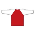 Athletic Knit A1846-208 Apparel Long Sleeve Shirt - Red/White - Rear