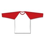 Athletic Knit A1846-209 Apparel Long Sleeve Shirt - White/Red - Front