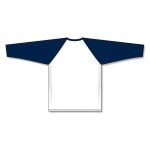 Athletic Knit A1846-217 Apparel Long Sleeve Shirt - White/Navy - Rear