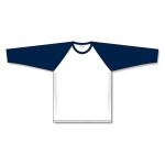 Athletic Knit A1846-217 Apparel Long Sleeve Shirt - White/Navy - Front