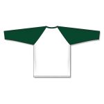 Athletic Knit A1846-279 Apparel Long Sleeve Shirt - White/Dark Green - Rear