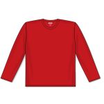 Athletic Knit A1900-005 Apparel Long Sleeve Shirt - Red - Front