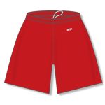 Athletic Knit AS1700-005 Apparel Shorts - Red - Front