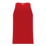 Athletic Knit B1325-208 League Basketball Jersey - Red/White - Rear