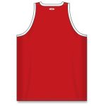 Athletic Knit B1325-208 League Basketball Jersey - Red/White - Rear