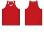 Athletic Knit B1325-208 League Basketball Jersey - Red/White - Full