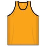 Athletic Knit B1325-213 League Basketball Jersey - Gold/Black - Front