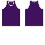 Athletic Knit B1325-220 League Basketball Jersey - Purple/White - Full