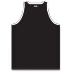 Athletic Knit B1325-221 League Basketball Jersey - Black/White - Rear